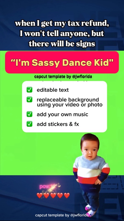 Ich bin Sassy Dance Kid