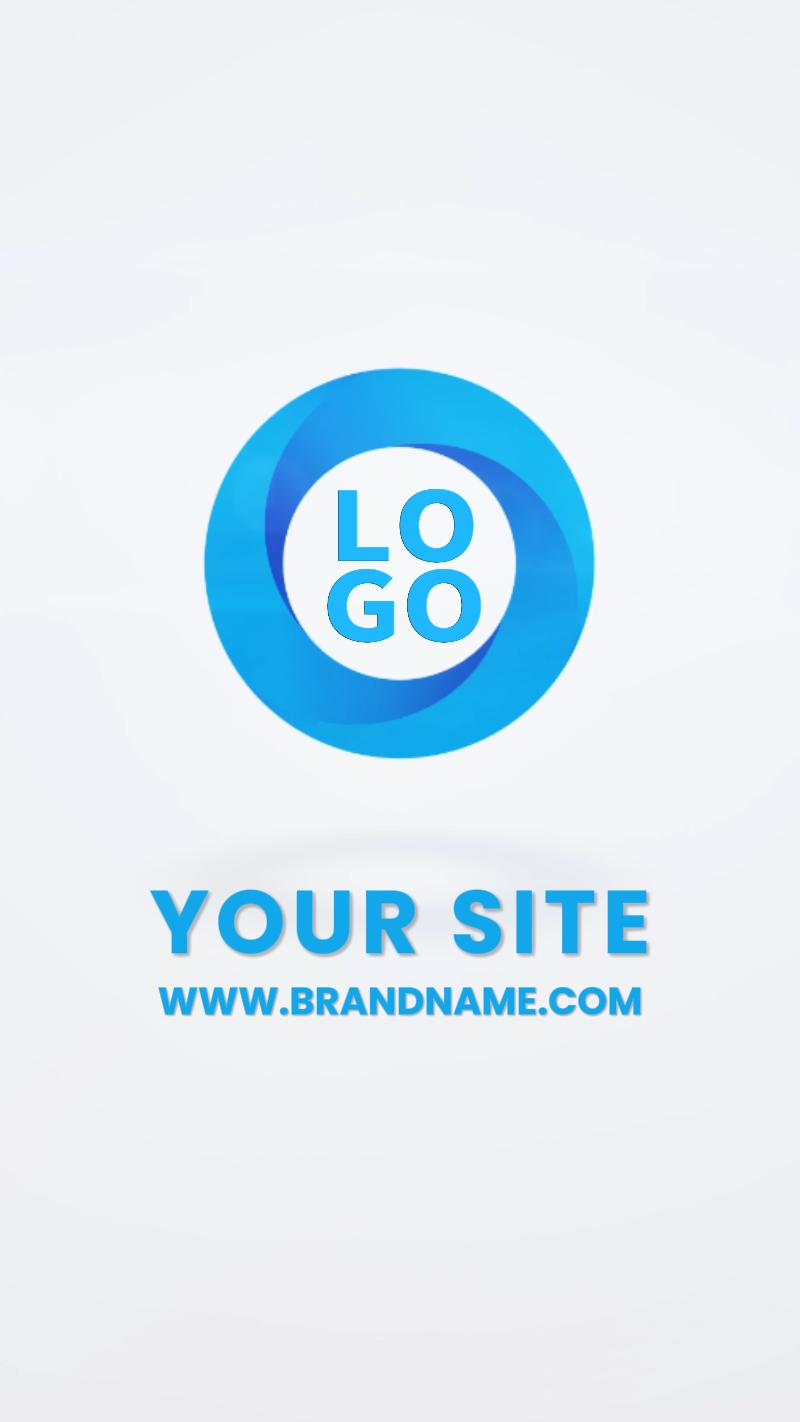 Blue Minimalist Company LOGO Intro Promotion Template