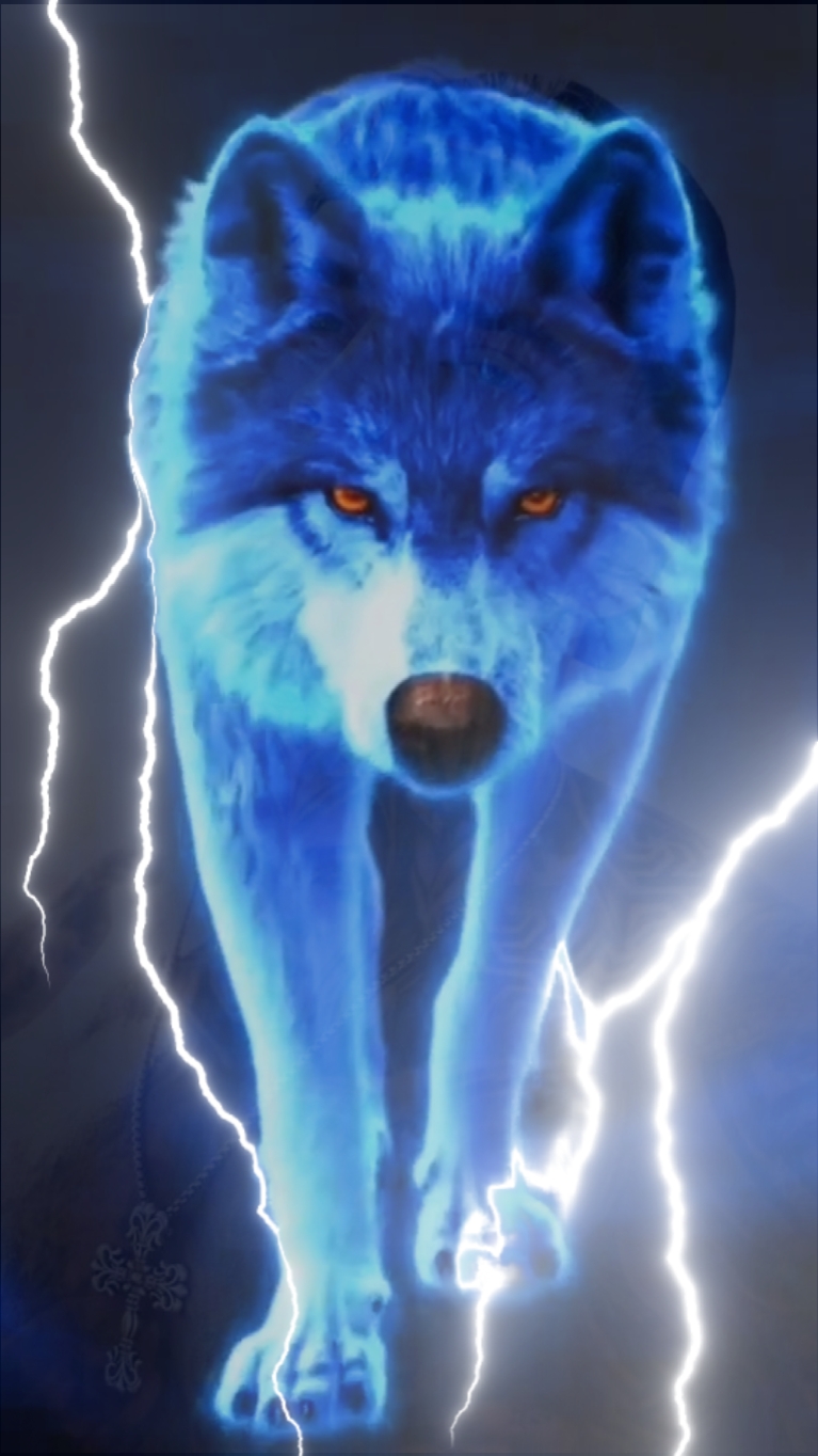 Leuchtender Wolf
