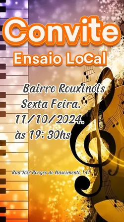 convite ensaio local