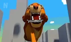 Stretching lion meme