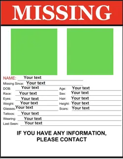 Missing poster 