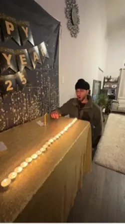 Blowing candles
