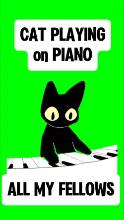 CAT PLAYING on PIANO