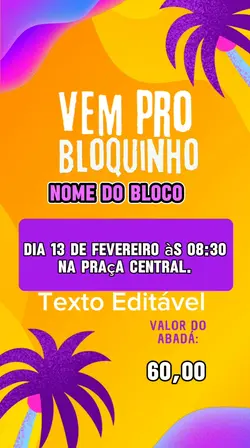 Convite de bloquinho