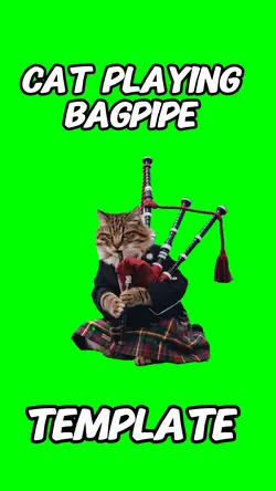 Cat playing BagPipe 