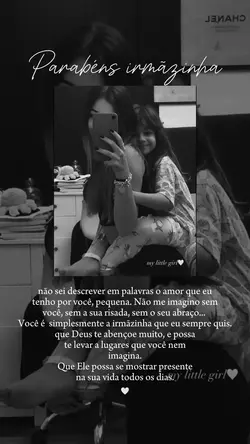 parabéns irmãzinha 