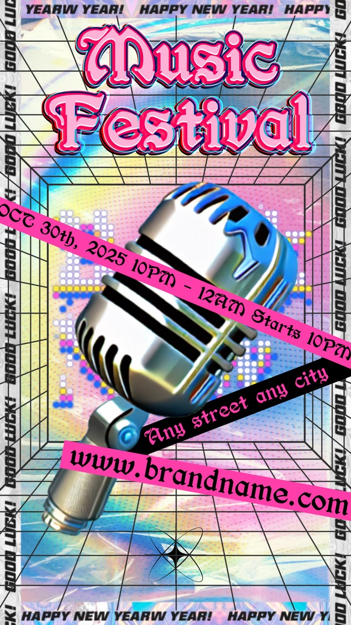 abstract music festival motion poster 