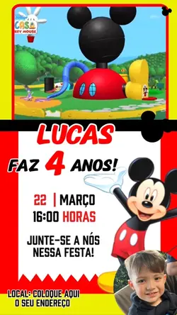 Convite mickey 