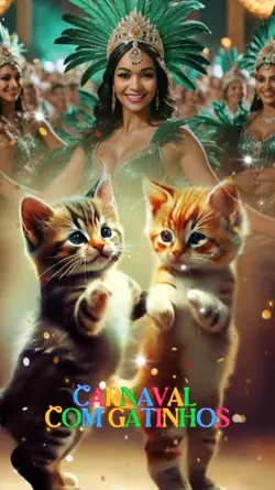 gatinhos no carnaval