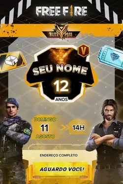 Convite Free Fire 