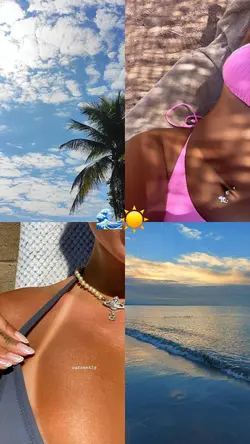 story biquíni praia