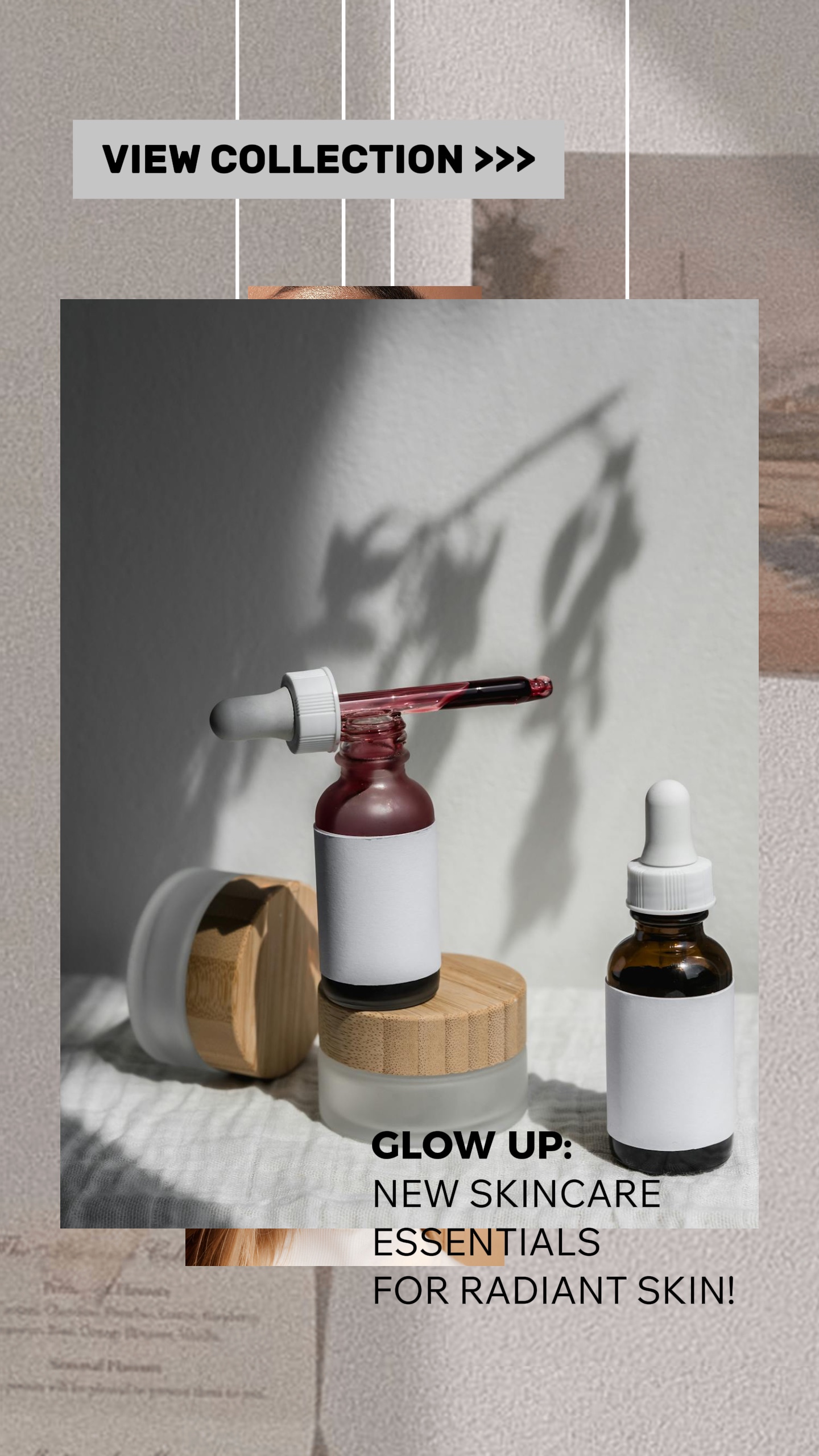 Anzeigenvorlage für Hautpflege und Kosmetik