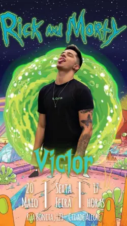 Convite Rick e Morty