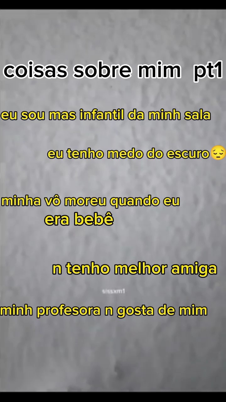 coisas sobre mim 