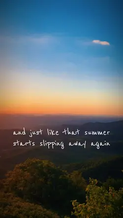 Summer slipping away