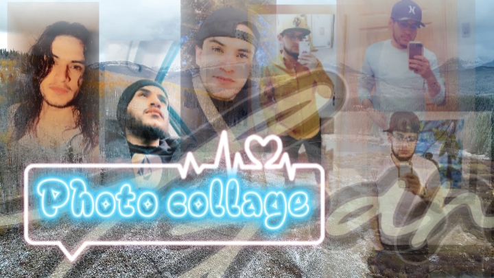 Photos de collage et nom