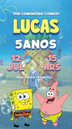 CONVITE BOB ESPONJA 