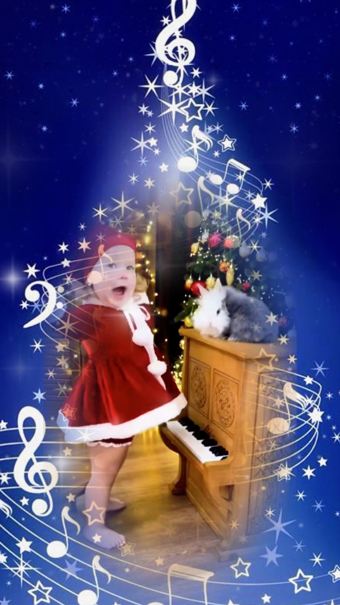 Carte musicale de Noël