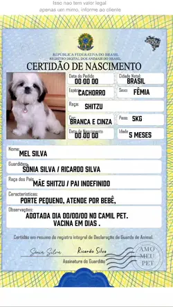Certidão de Pet