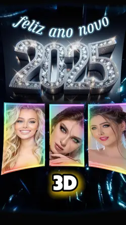 feliz ano novo 3D