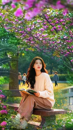 Among the flowers