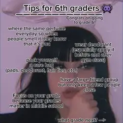 tips for grade 6 
