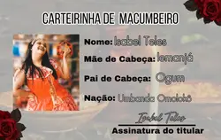 Carteirinha macumba