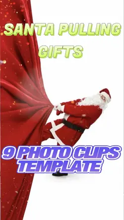 SANTA PULLING GIFTS