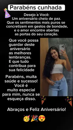 Parabéns cunhada 