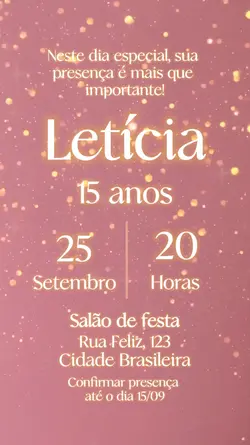 Convite de 15 anos 