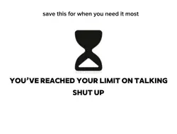limit on talking