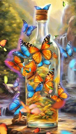 Bottle of butterfly