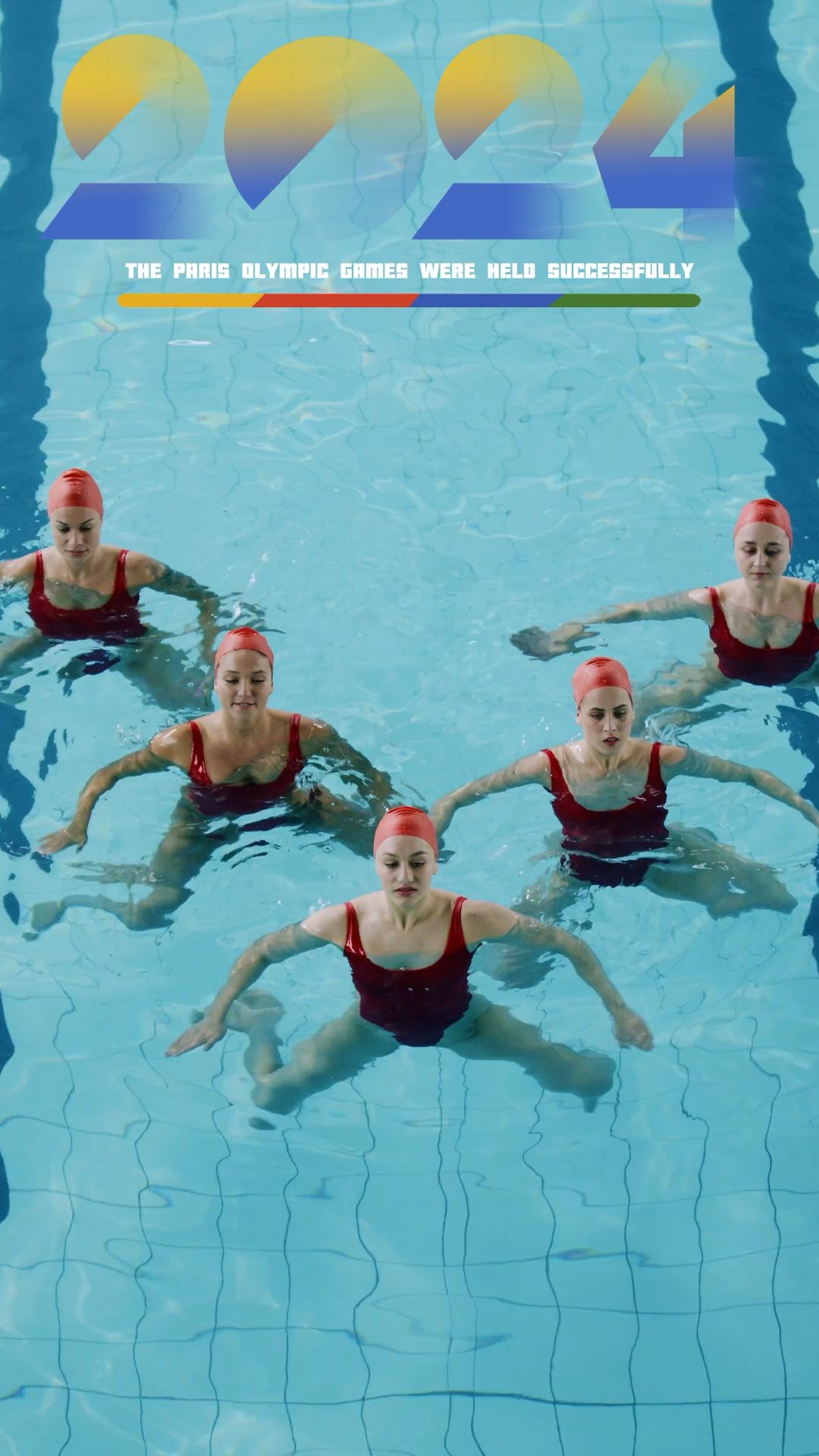Plantilla de promoción del club deportivo del curso de natación
