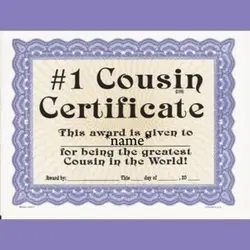 Cousin certificate 