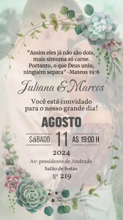 convite de casamento