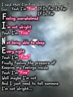 Yeah I’m “fine”