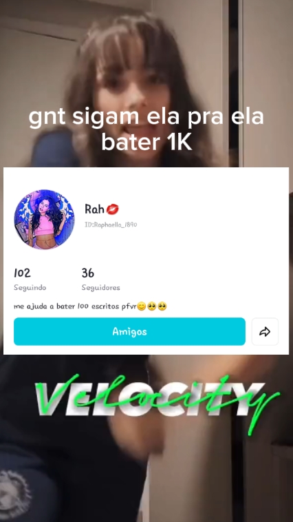 ajudem ela a bater 