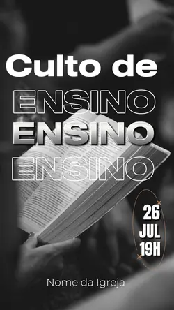 Culto de ensino 📚