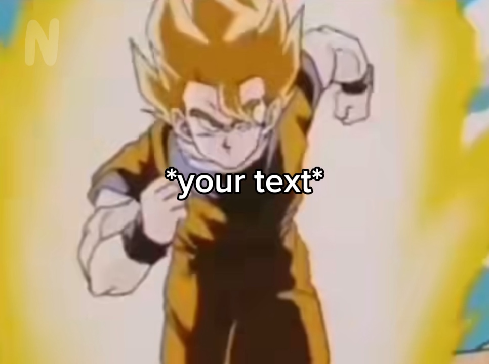Goku chasing meme