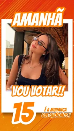 Amanhã eu voto 🧡✈️
