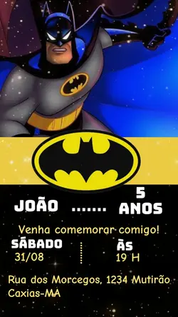 Convite Batman 