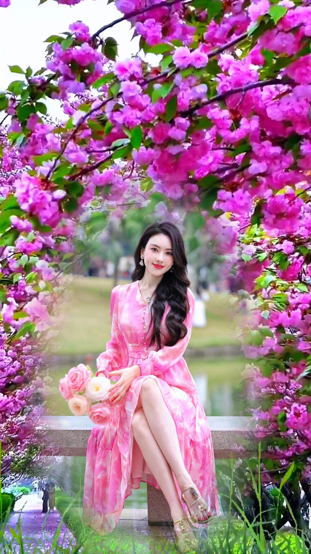 En medio de las flores