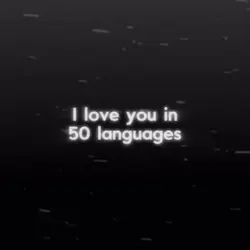 I love you