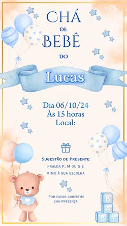 Convite Chá de Bebê 