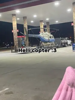Helicopter at gas