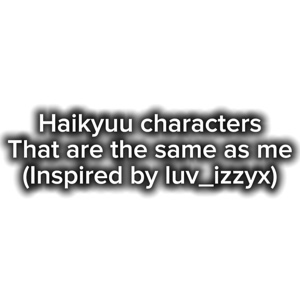 Personagens Haikyuu 🤭