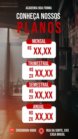 Tabela de Valores
