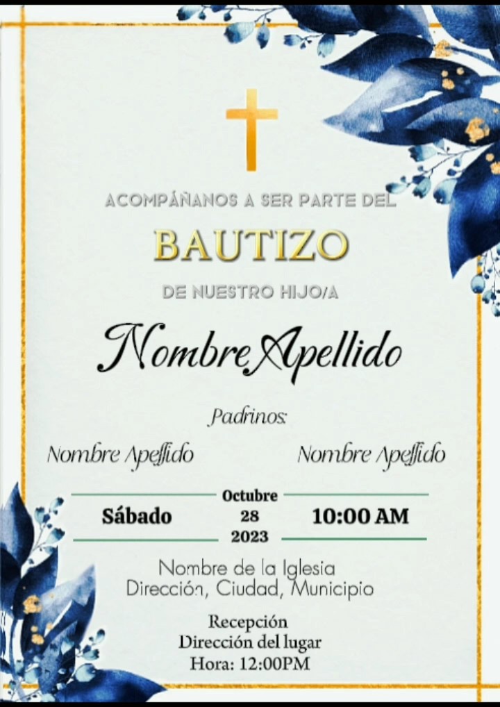 Bautizo color azul