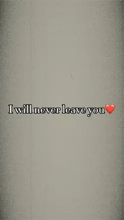 Never leave you